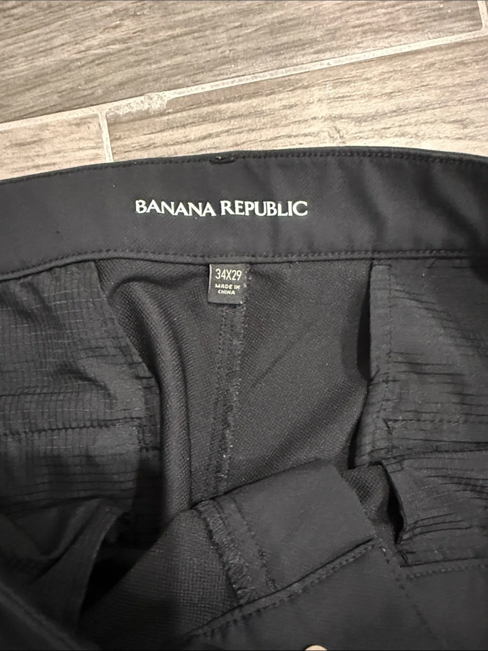 Banana Republic Men's Black Straight Chino Pants